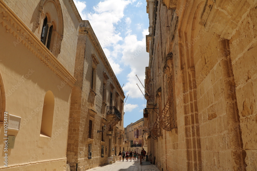Narrow old lane in Mdina, Malta