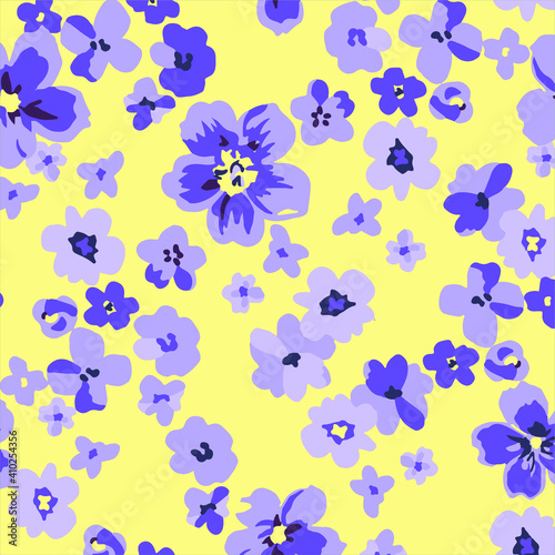 Floral seamless pattern. Hand drawn. For textile, wallpapers, print, wrapping paper. Vector stock illustration. © mindy77