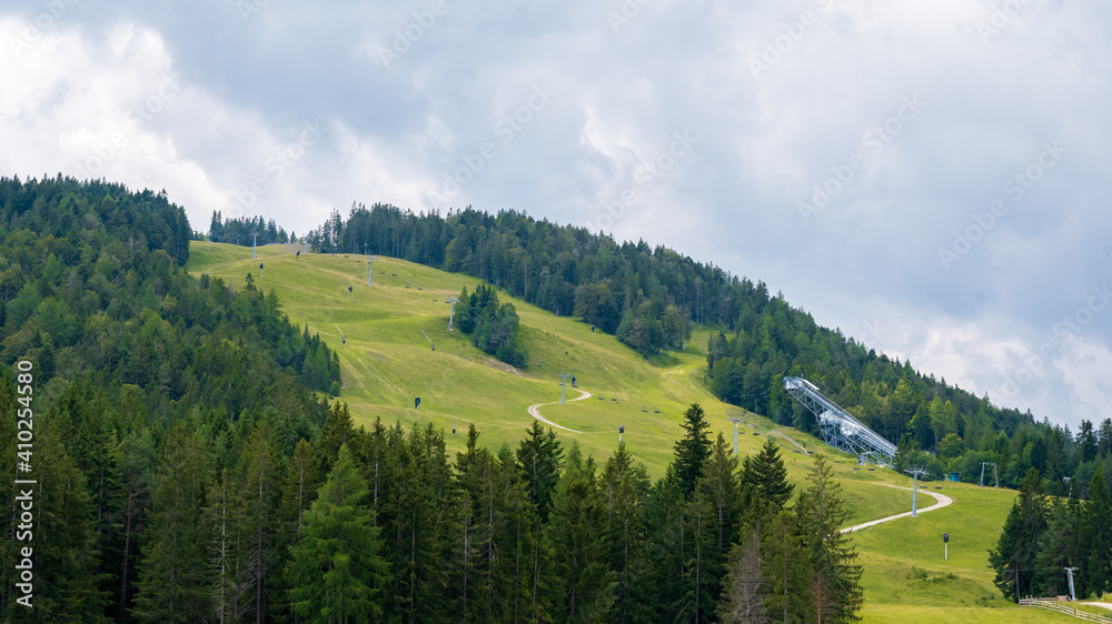 panorama of the mountains surrounding Seefeld in Tirol panorama of the mountains surrounding Seefeld in Tirol