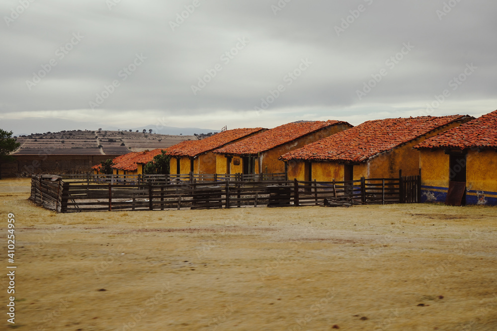 cabins in the field
