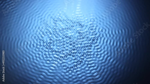 sound waves vibration on water surface closeup. water background photo