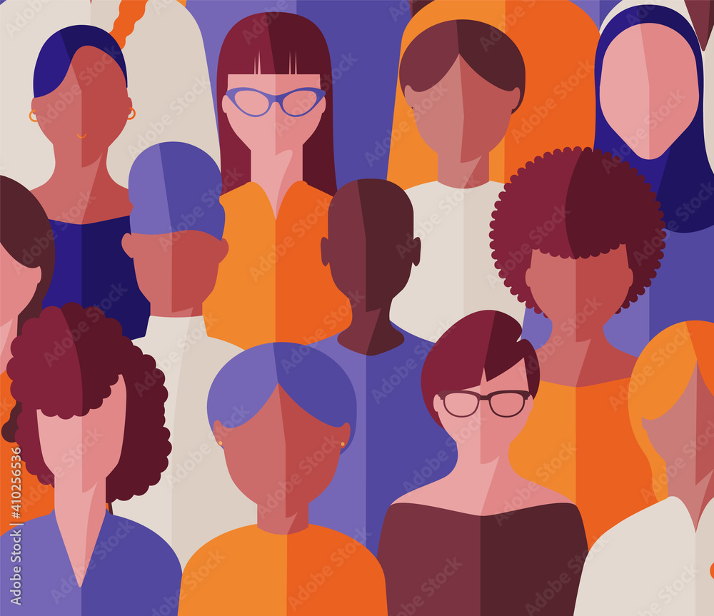 women of different ethnicities and different ages. women equality concept. women of different ethnicities and different ages. women equality concept.
