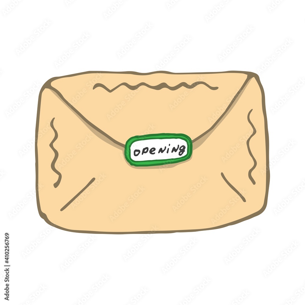 Vector illustration, isolated object, envelope on a white background. Simple flat style. Vector illustration, isolated object, envelope on a white background. Simple flat style.