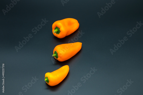 colorful bio fresh peppers small and large