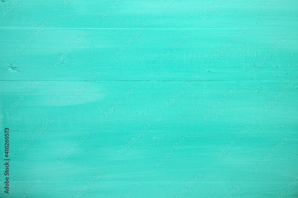 Turquoise color wooden background