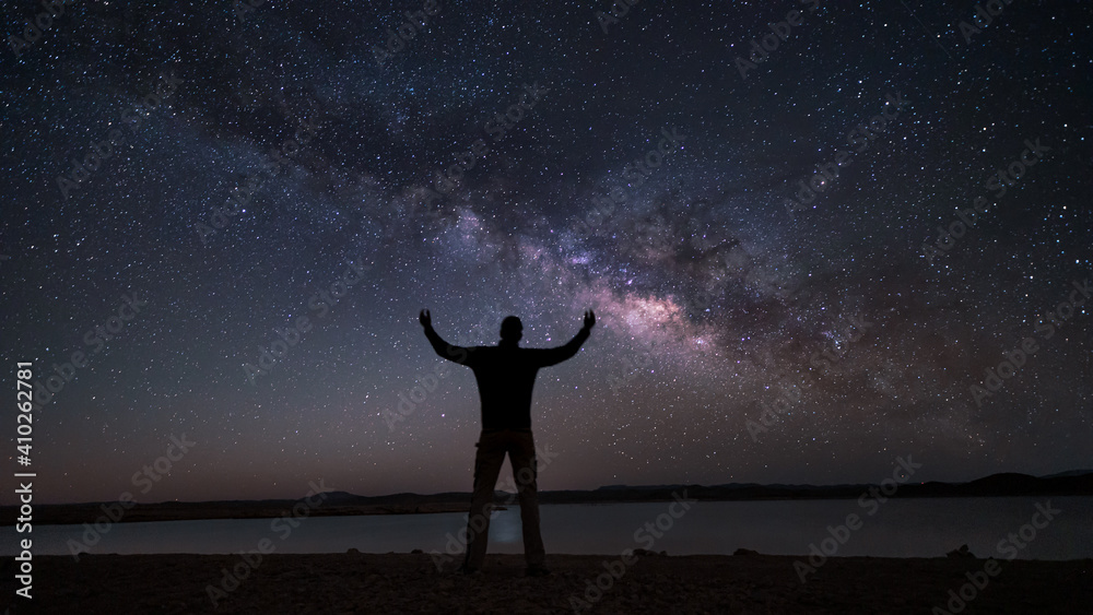 Nightlife starring one man and the milky way