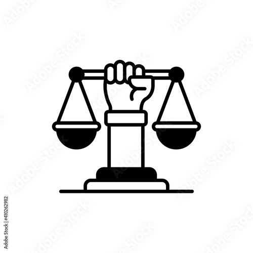 Scale vector icon style illustration. EPS 10 file