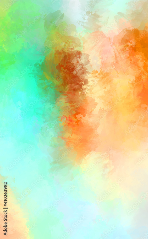 Fototapeta premium Artistic abstract background. Texture painted wallpaper. Creative illustration with strokes of paint. Brush pattern painting.
