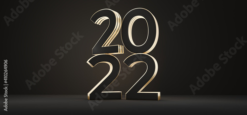 2022 golden year symbol 3d-...
