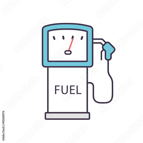 Petrol fuel pump, gas filling station icon.