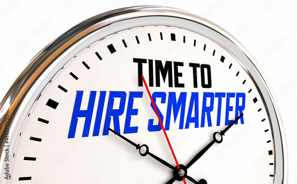 Time to Hire Smarter Find Best Job Candidates Most Qualified Clock 3d Illustration Time to Hire Smarter Find Best Job Candidates Most Qualified Clock 3d Illustration