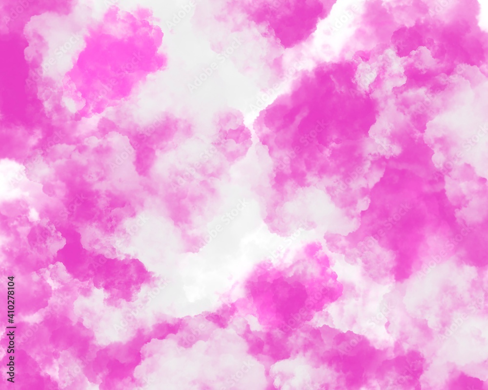 Pink and White Cloud Background Abstract