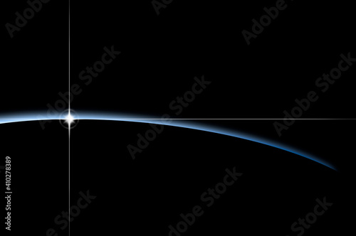 Light over horizon