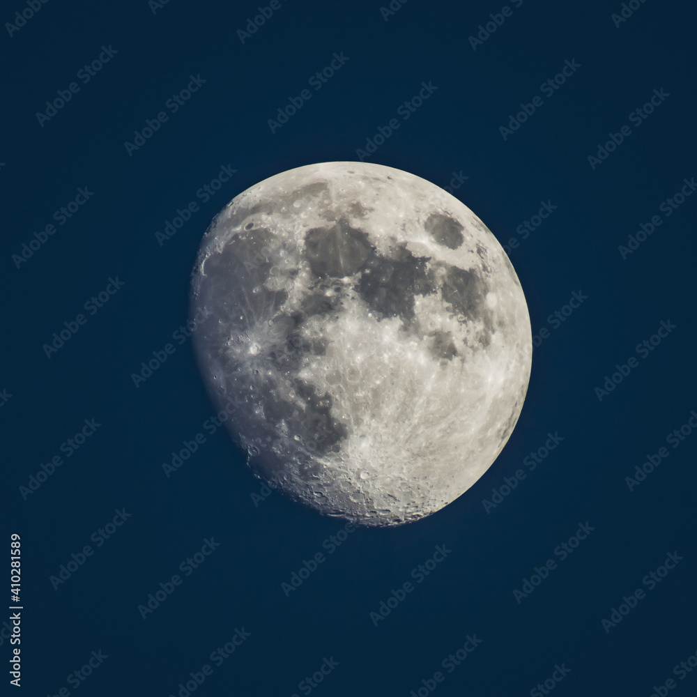 Moon on dark sky Moon on dark sky