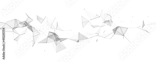 Fototapeta Naklejka Na Ścianę i Meble -  Network connection structure. Big data complex with compounds. Abstract white digital background. Science background. Vector illustration.