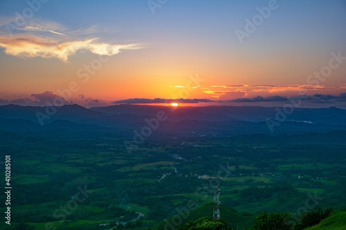 sunset in the mountains