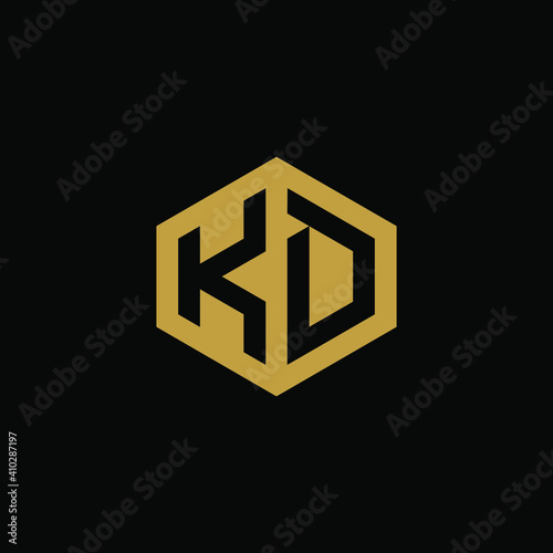 Initial letter KD hexagon logo design vector Free Download Initial letter KD hexagon logo design vector - GFXLoad