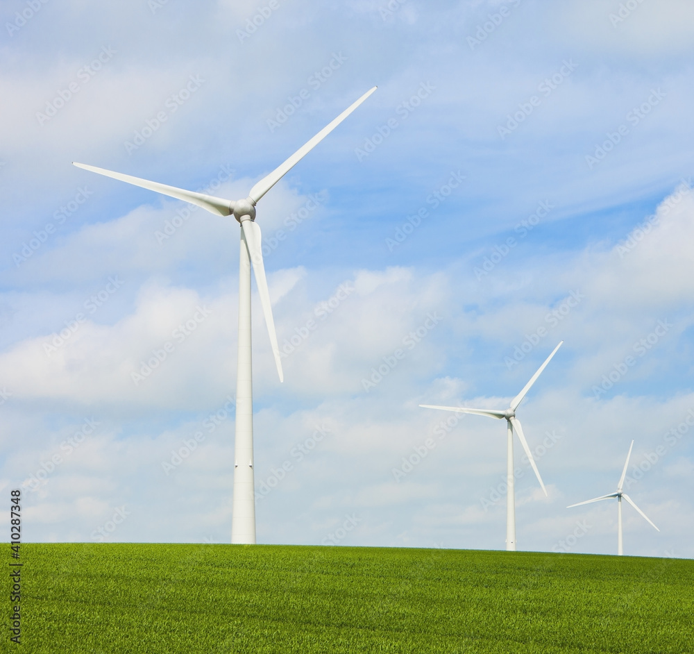France, Rocroi, Wind turbines on fields France, Rocroi, Wind turbines on fields
