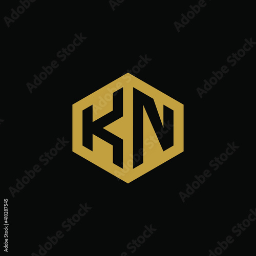 Free Download Initial letter KN hexagon logo design vector - GFXLoad