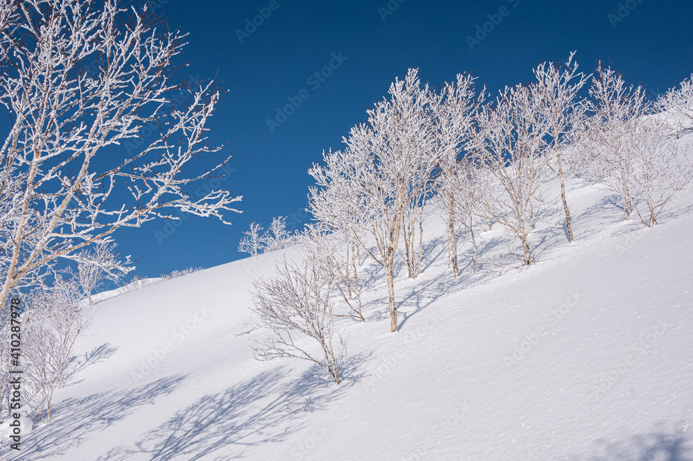雪山 登山 冬風景 雪山 登山 冬風景