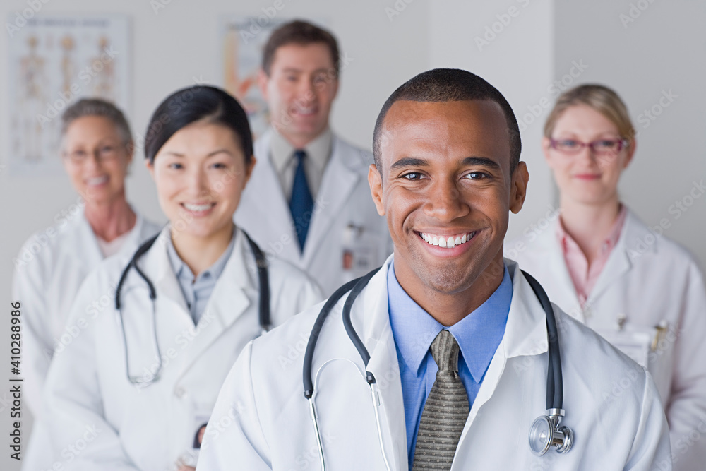 Group portrait of smiling doctors Group portrait of smiling doctors