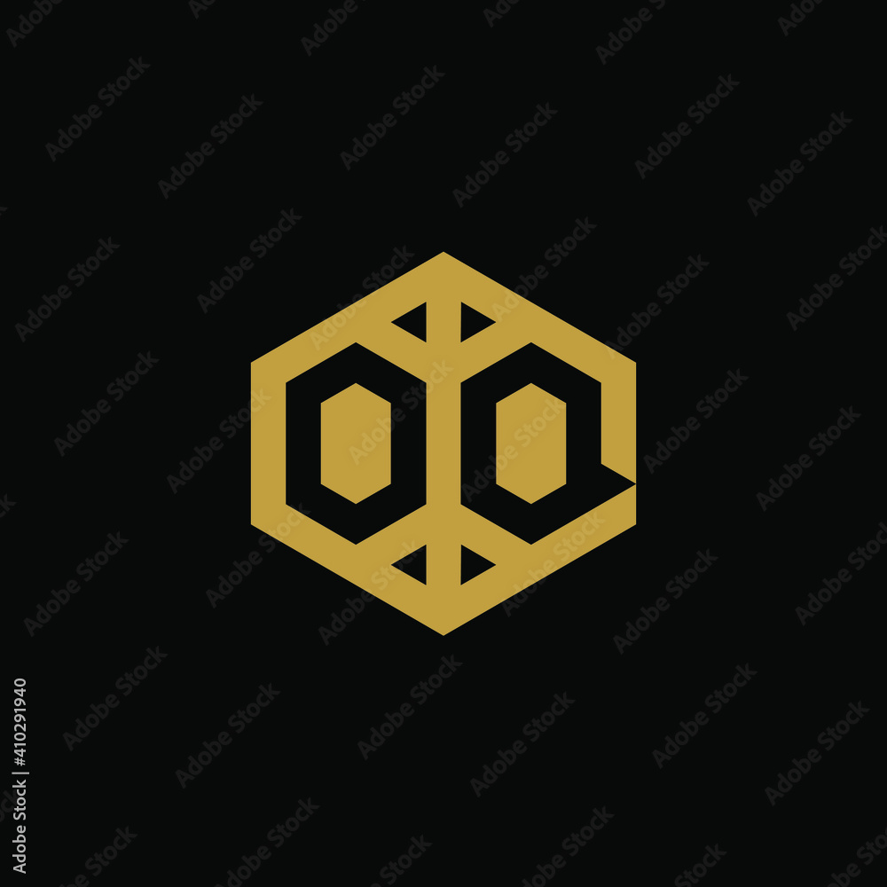 Initial letter OQ hexagon logo design vector Initial letter OQ hexagon logo design vector