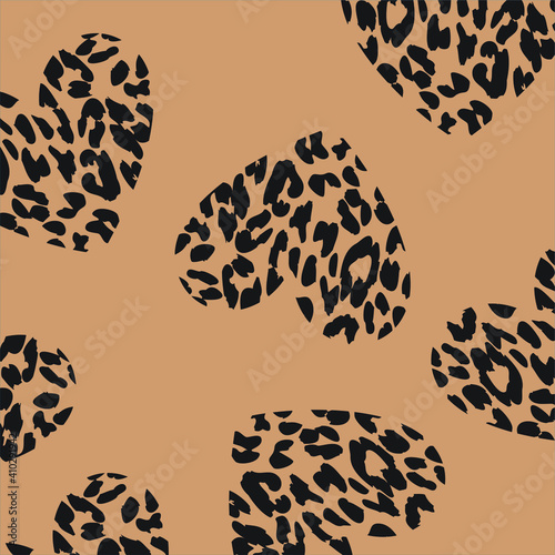 Abstract animal skin leopard seamless pattern design. Jaguar, leopard, cheetah, panther fur. Seamless camouflage background for fabric, textile, design, cover, wrapping.