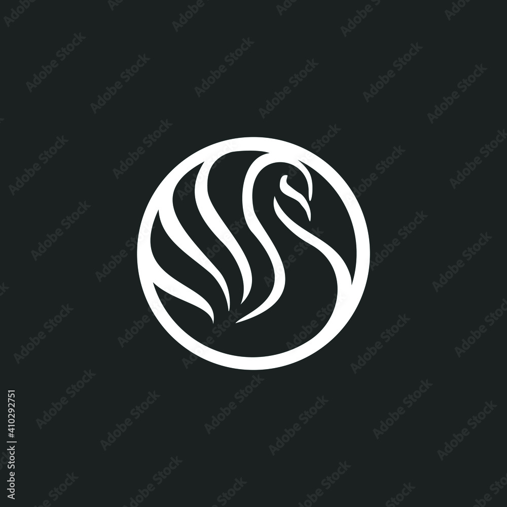 simple swan logo vector.
Abstract minimalistic logo icon bird silhouette of a swan simple swan logo vector.
Abstract minimalistic logo icon bird silhouette of a swan