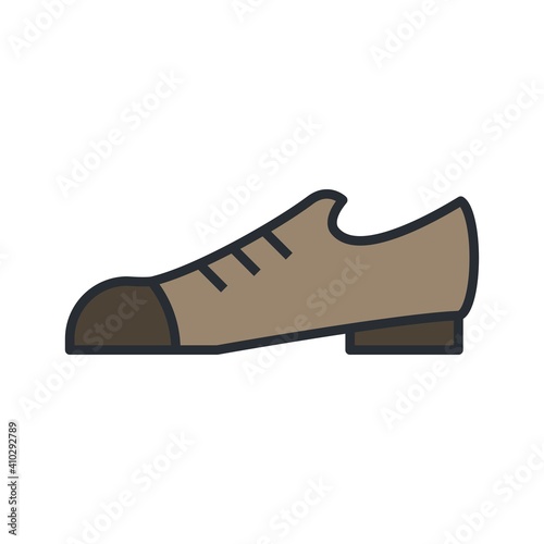 Classic men shoe icon - fashion concept.