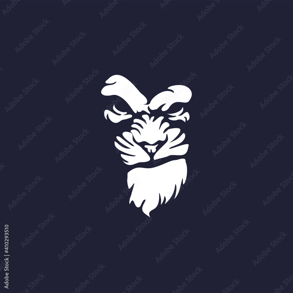 Obraz premium Wild Angry Lion Head Logo Vector Template Illustration Design Mascot Animal