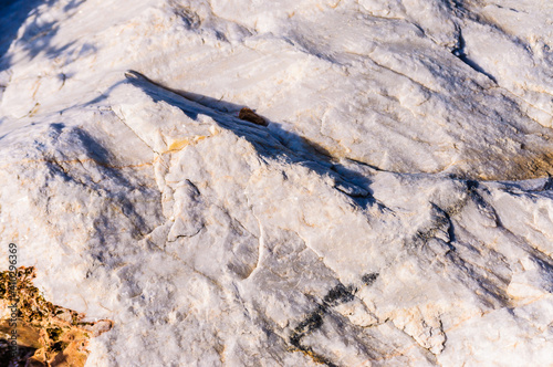 close up detail of rock surfaces in outdoors under natural sunlight 