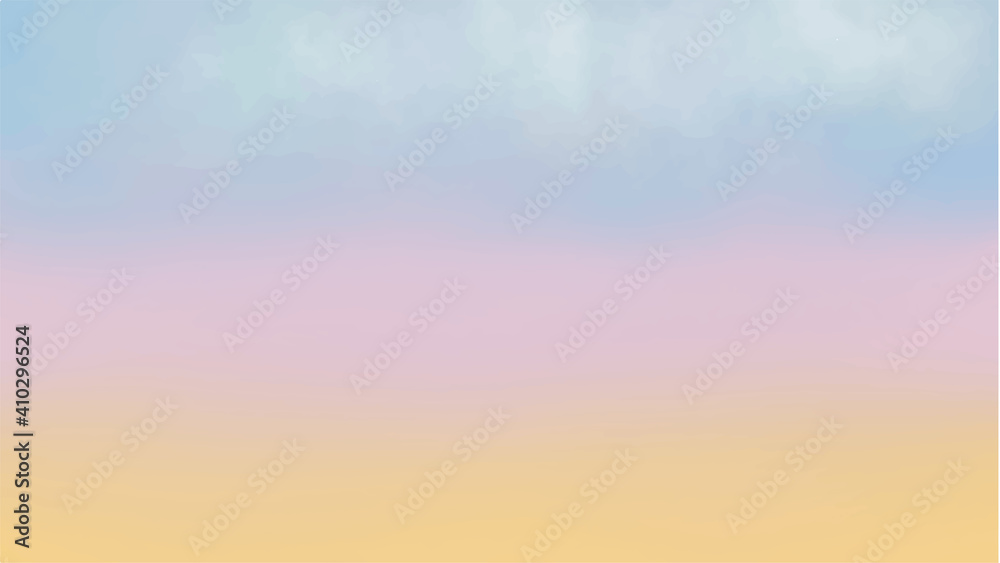 watercolor sky and clouds, abstract watercolor background, vector illustration