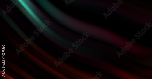 Colorful smooth lines on black background. Liquid and fluid vibrant color waves flowing in the dark. Graphic illustration for wallpaper, banner, background, card, book, cover, poster, banner, brochure