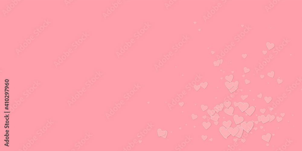 Pink heart love confettis. Valentine's day explosi Pink heart love confettis. Valentine's day explosi