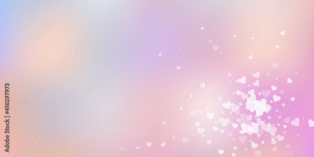 White heart love confettis. Valentine's day explos White heart love confettis. Valentine's day explos