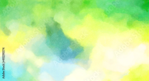 Watercolor painted background. Abstract Illustration wallpaper. Brush stroked painting. 2D Illustration.