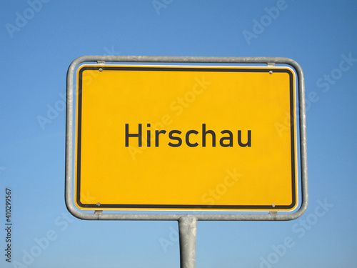 Ortsschild Hirschau photo