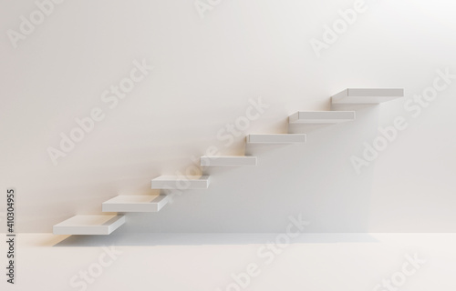 Stair step to success. 3d illustration.