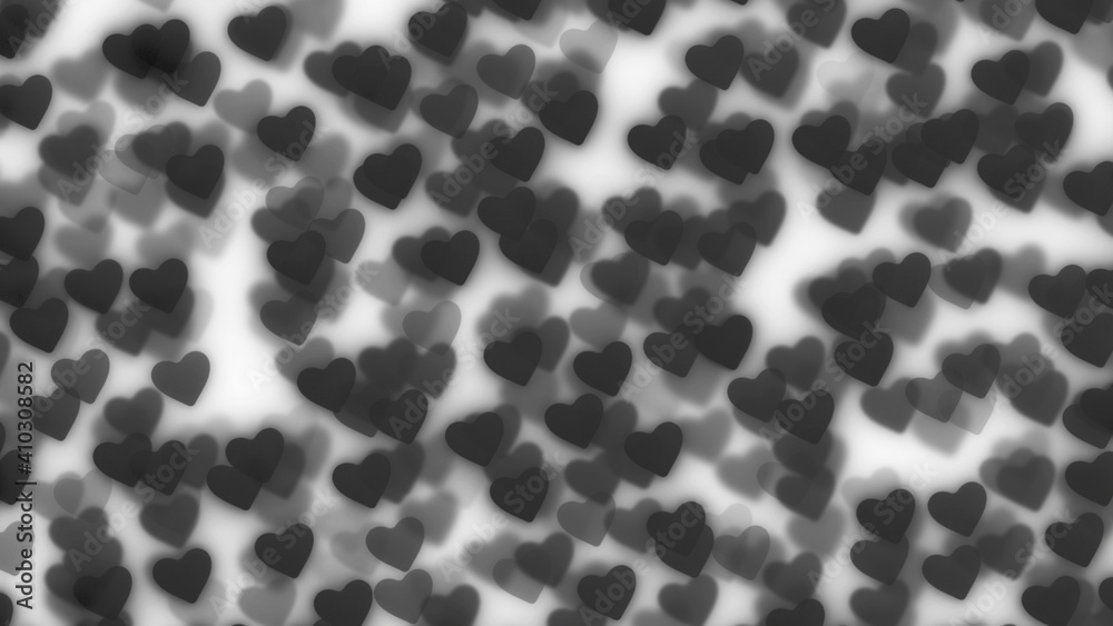 Hearts Black and white pattern background Hearts Black and white pattern background