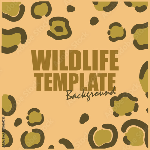 Sale square banner template for social media posts, mobile apps, banners design and webinternet ads. Trendy animals wildlife leopard motive square template with colorful concept.