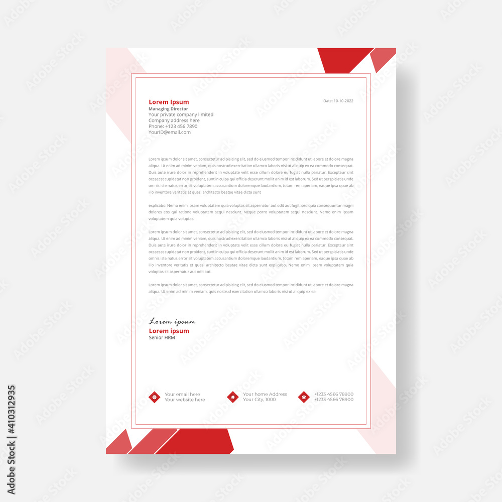 Letterhead corporate business professional invitation template design ...