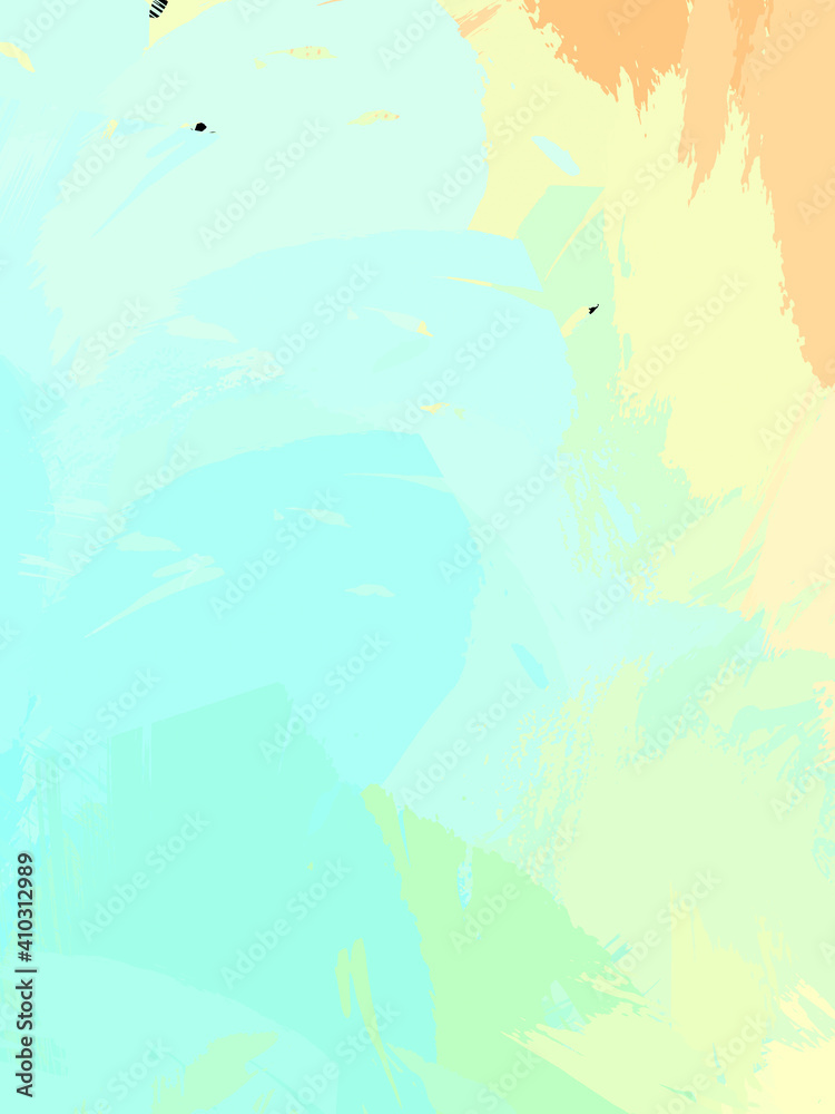 Obraz premium Wall art. Unique and creative illustration. Brush stroked painting. Abstract background of colorful brush strokes. Brushed vibrant wallpaper. Painted artistic creation.