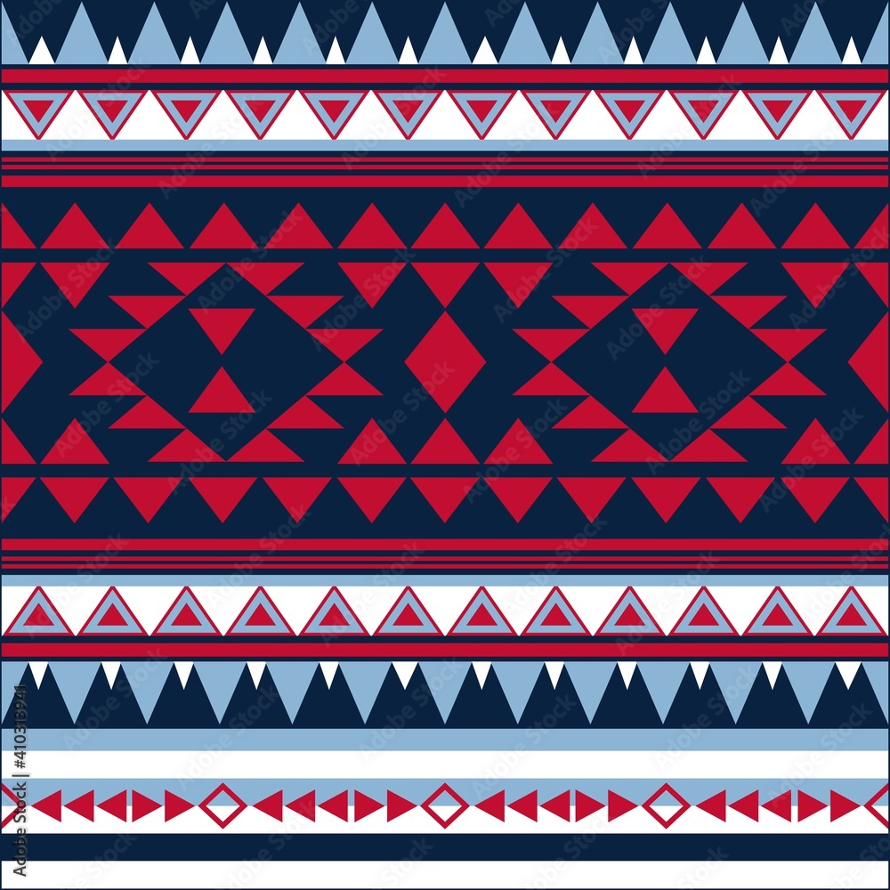 Illustration pattern ethnic design with colors and background for fashion design or other products Illustration pattern ethnic design with colors and background for fashion design or other products