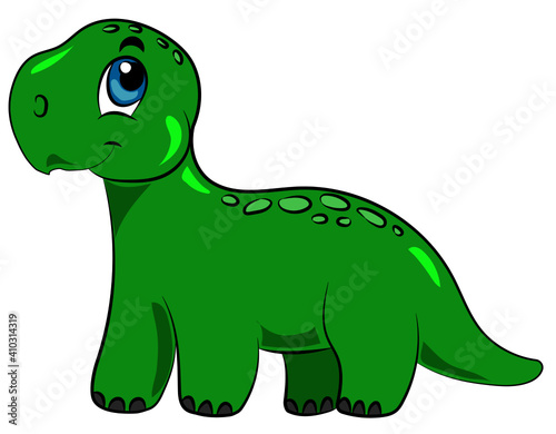 cute lovely baby dinosaur vector illustration