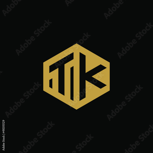 Free Download Initial letter TK hexagon logo design vector - GFXLoad