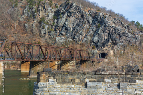 A railroad bridge at Harper's Ferry Virginia photo