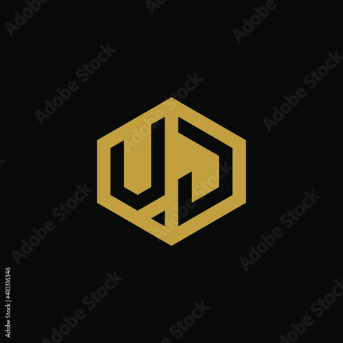 Free Download Initial letter UJ hexagon logo design vector - GFXLoad