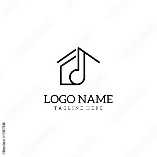 Vector illustration of a real estate icon and tone logo combination. Creative logo, isolated on white background. Suitable for your business brand logo, etc. Eps