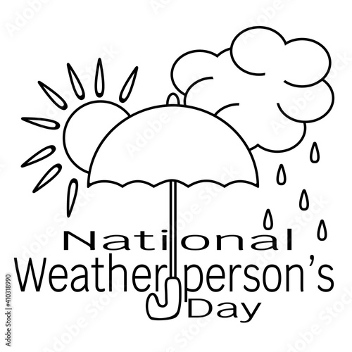 National Weatherpersons Day, Concept for poster or banner