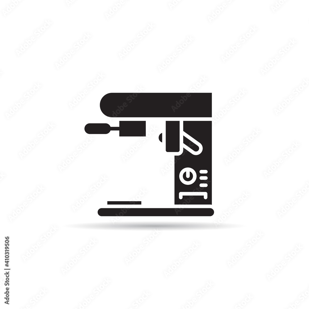 coffee maker icon on white background